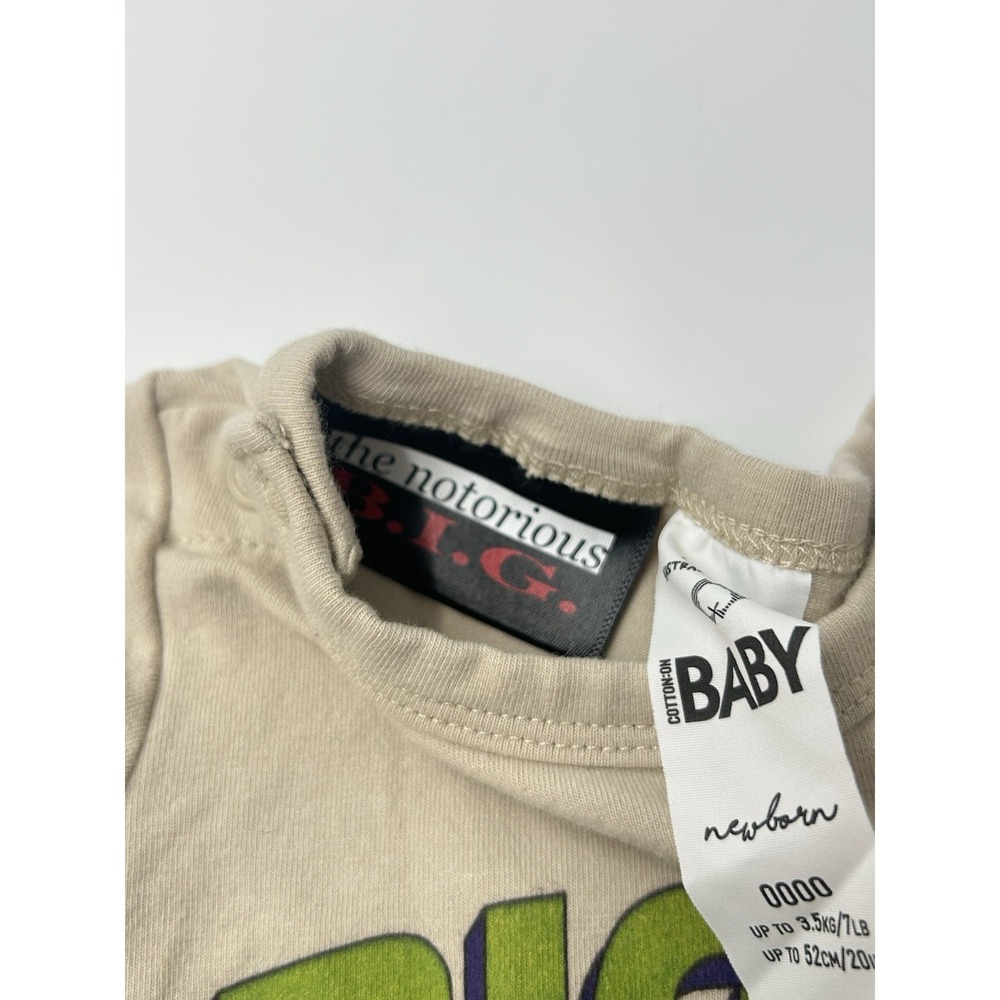 Newborn Baby Notorious BIG  2pc  Romper Sleeper King of NY Set Pajamas - Picture 3 of 10